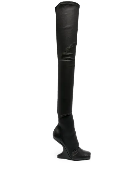 Rick Owens Cantilever 120mm above-knee boots Black RP02C1801LS