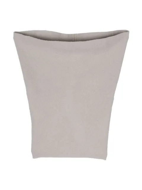 Rick Owens fine-knit virgin wool cowl scarf Grey RO02C1437WFN