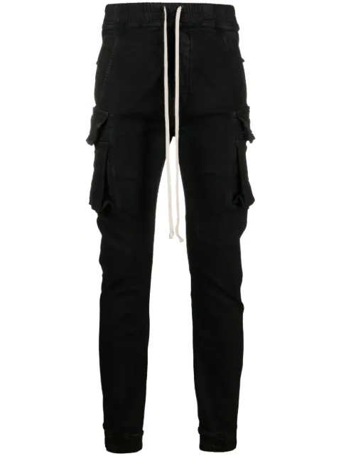 Rick Owens DRKSHDW Mastodon drawstring slim-fit trousers Black DU02C5386SBB