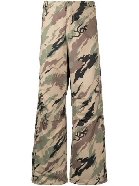 Maharishi Bonsai Forest-print trousers Brown 4310