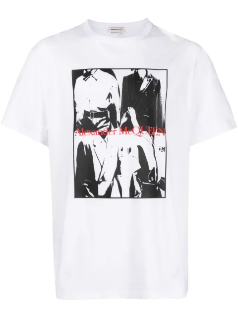 Alexander McQueen photograph-print cotton T-shirt White 759454QVZ35