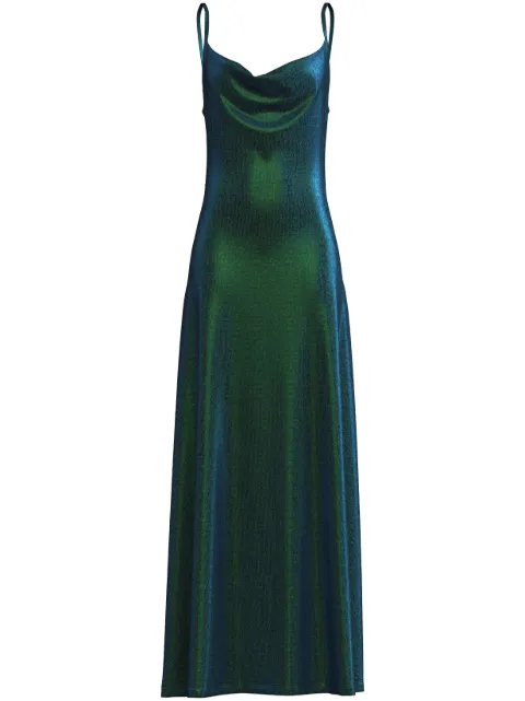 Maccapani lurex-detail maxi dress Green 23IM2M0H061