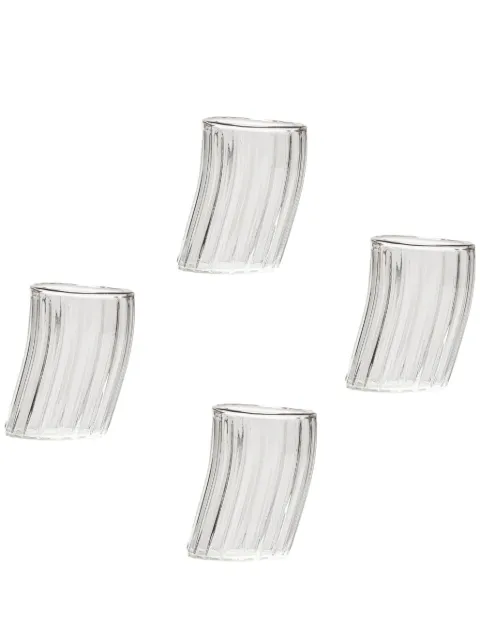 Seletti x Diesel Classics On Acid flute water glasses (set of four) Neutrals 11240X4
