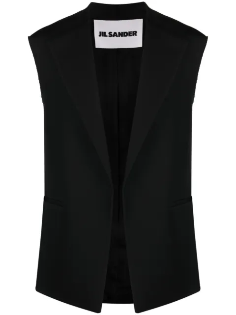 Jil Sander frayed-edge tailored vest Black J21BN0108J40110