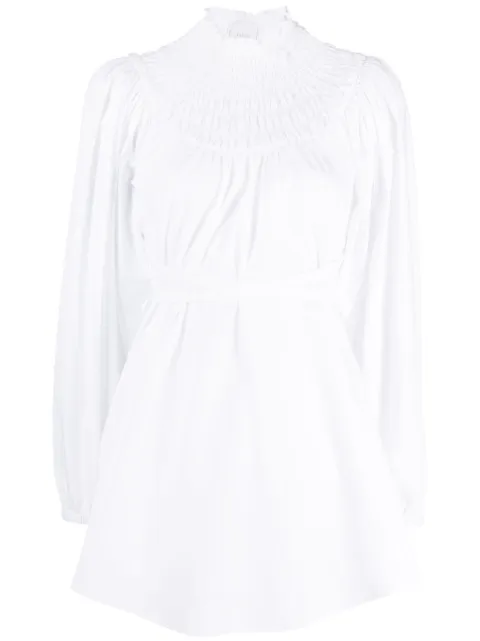 Patou tie-waist organic cotton blouse White TO0340017001W