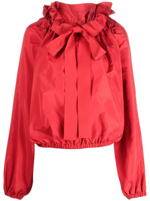 Patou pussy-bow puffed top Red TO0170011308R