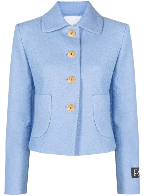 Patou long-sleeve tailored jacket Blue JA0340134630B