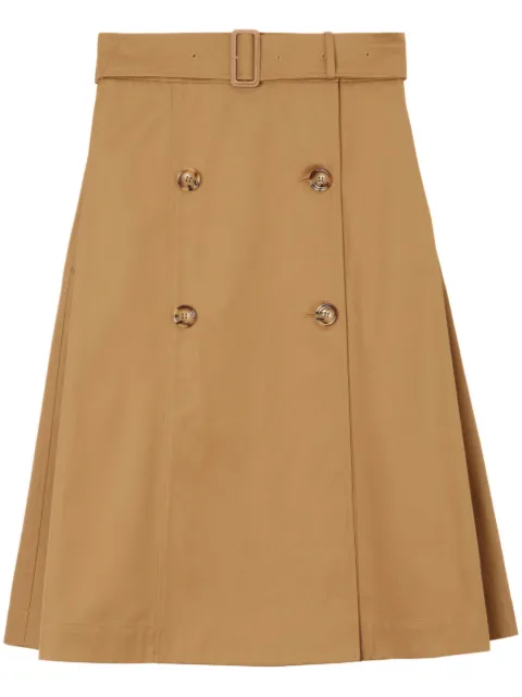 Burberry belted-waist flared skirt Neutrals 8071108