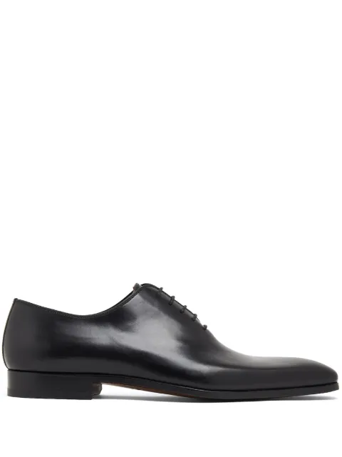 Magnanni almond-toe leather oxford shoes Black 23806