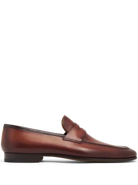 Magnanni leather slip-on Penny loafers Brown 23802