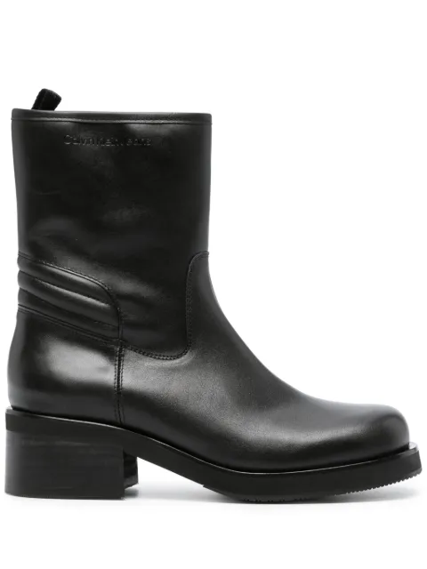 Calvin Klein Jeans 55mm leather Biker boots Black YW0YW01330