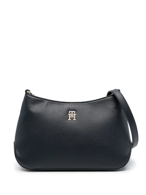 Tommy Hilfiger logo-plaque leather crossbody bag Blue AW0AW15196