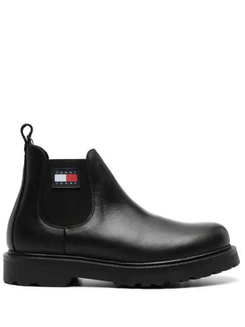 Tommy Jeans leather Chelsea boots Black EM0EM01254