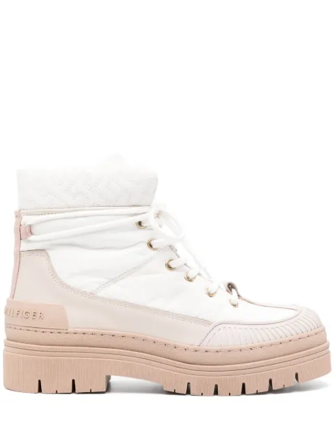 Tommy Hilfiger quilted panelled boots White FW0FW07502