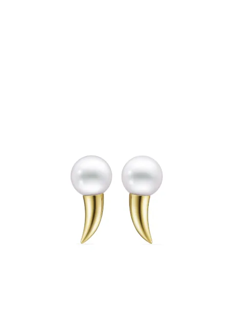TASAKI 18kt yellow gold Collection Line Danger Fang pearl earrings Gold E4431Y