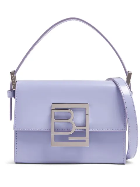 BY FAR logo-plaque leather shoulder bag Blue 23PFFRNOBLBWSMA