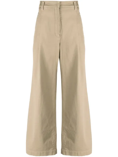 Brunello Cucinelli high-waist wide-leg trousers Neutrals MPH43P5817C7969