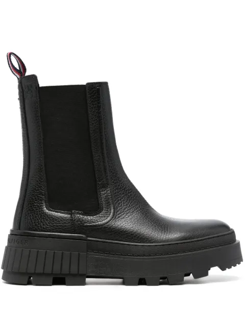 Tommy Hilfiger round-toe leather ankle boots Black FM0FM04679
