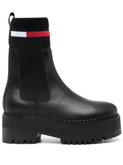 Tommy Jeans Flatform chelsea boots Black EN0EN02301