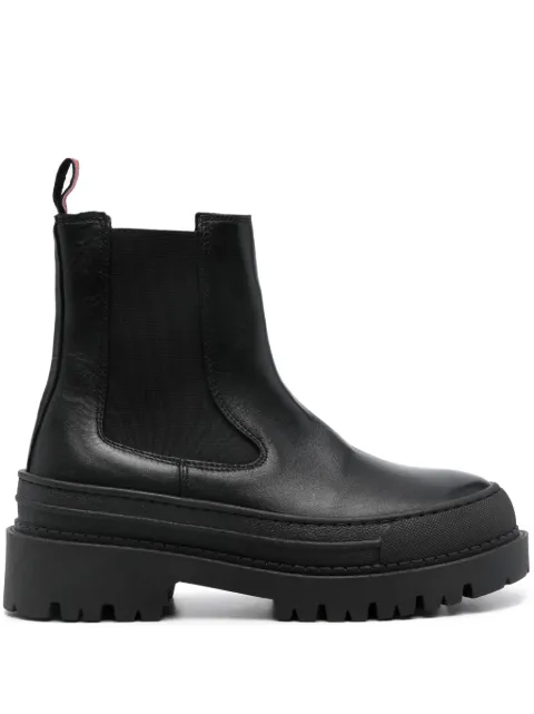 Tommy Jeans Chelsea foxing leather boots Black EN0EN02289