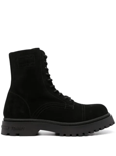 Tommy Jeans lace-up suede boots Black EM0EM01336