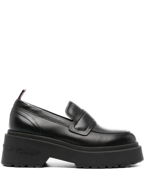 Tommy Jeans Ava leather loafers Black EN0EN02218