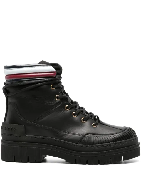 Tommy Hilfiger Corporate leather ankle boots Black FW0FW07501
