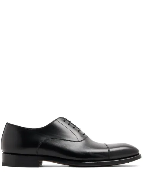 Magnanni tonal-stitching leather oxford shoes Black 15886