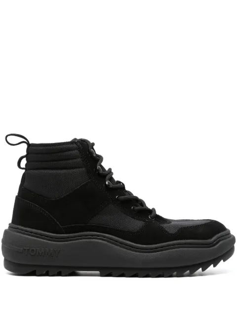 Tommy Jeans panelled lace-up boots Black EM0EM01245