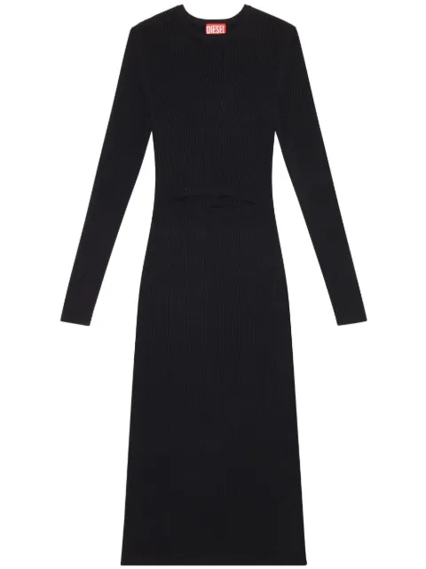 Diesel M-Pelagos cut-out detail midi dress Black A111760BMAI