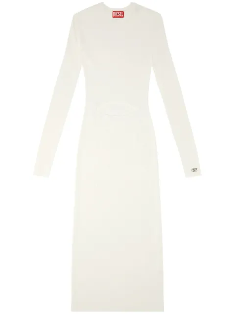 Diesel M-Pelagos cut-out detail midi dress White A111760BMAI