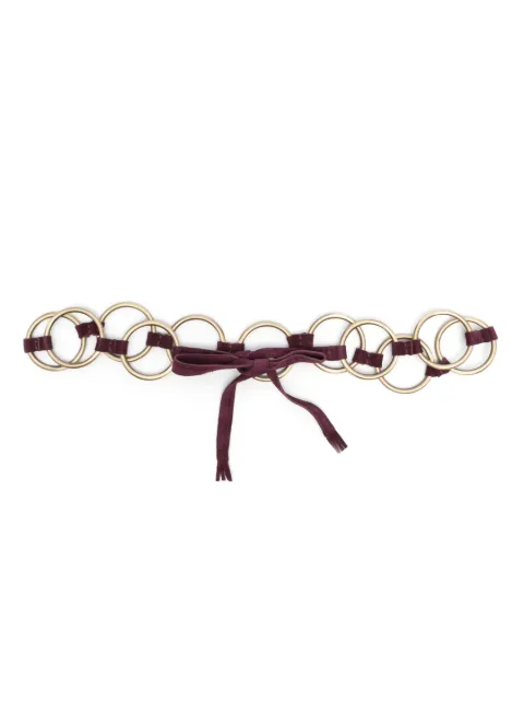 PAULA metal-rings tie-fastening belt Purple TEMPLE