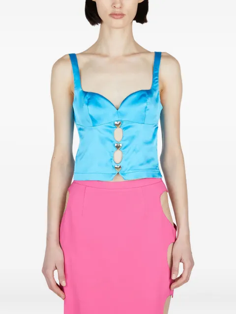 Marco Rambaldi cut-out detailing top Blue SH179RAS