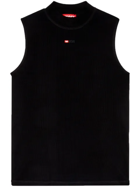 Diesel T-Mokky-Sl-Microdiv mock-neck top Black A103970BLAN