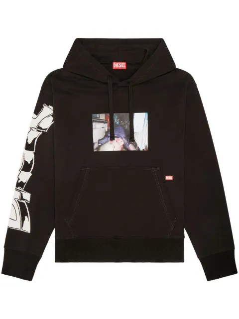 Diesel S-Macs-L3 cotton hoodie Black A035920IEAX