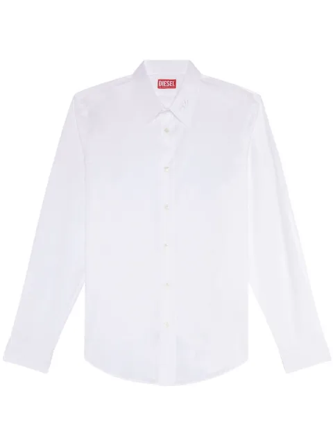 Diesel S-Benny-CL logo-embroidered shirt White A106170QFAV