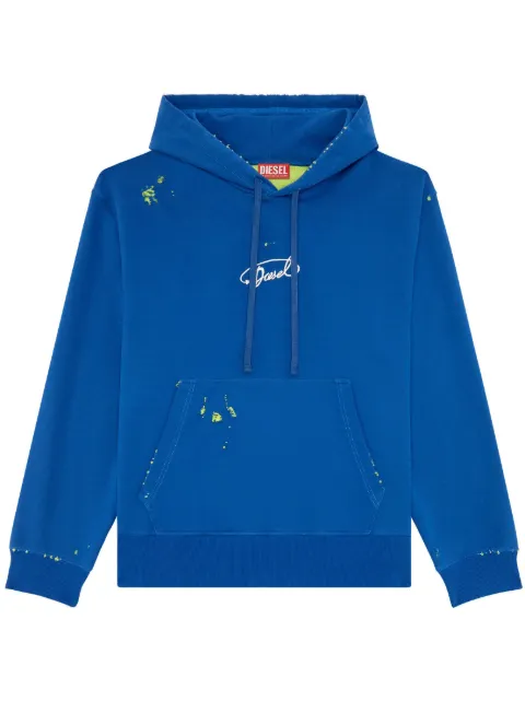 Diesel S-Macs-L2 cotton hoodie Blue A104620KHAQ