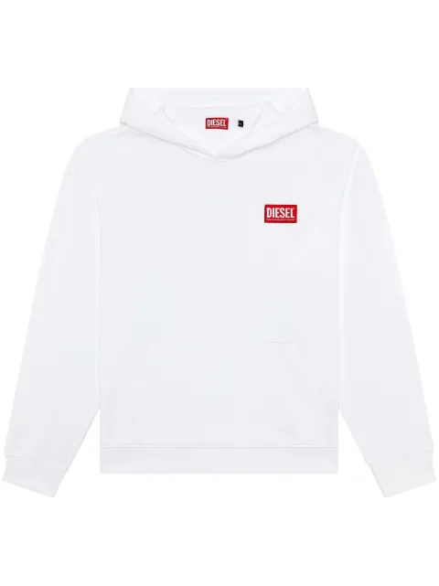 Diesel S-Nlabel-L1 logo-appliqué hoodie White A115920ILAC
