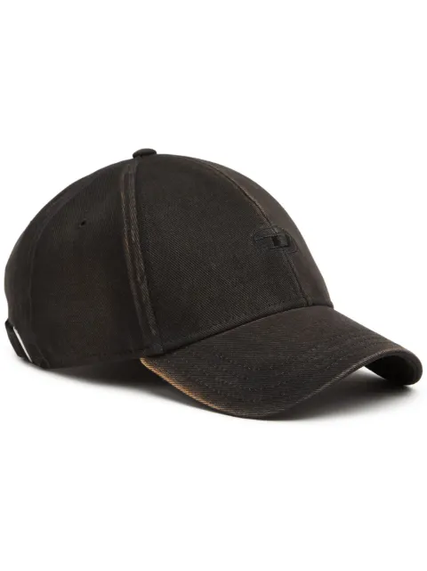 Diesel C-Run-Wash logo-embroidered cap Black A113610BLAA
