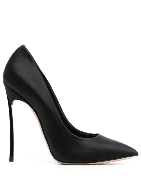 Casadei Blade Twenties 120mm satin pumps Black 1F916W120TSATIN