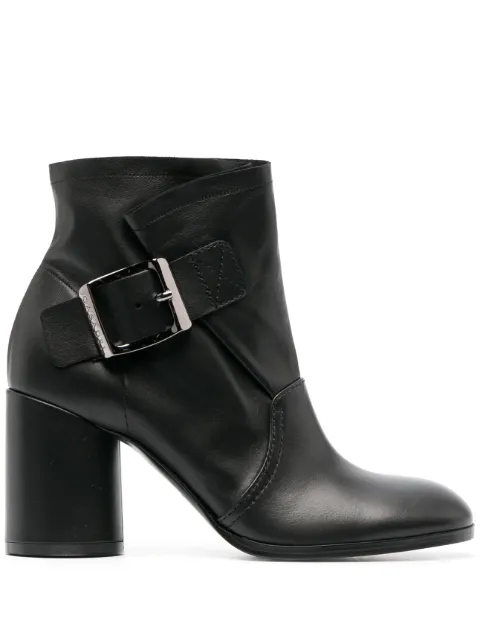 Casadei 85mm buckle-detail ankle boots Black 1R394W0801PLONG