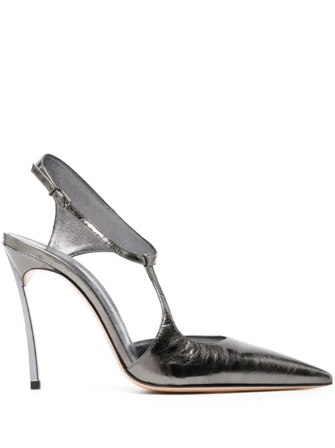 Casadei Super Blade Melody 100mm metallic pumps Grey 1H978W100MVISIO