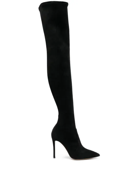 Casadei Julia 100mm above-knee boots Black 1T012Z1001ARCEU