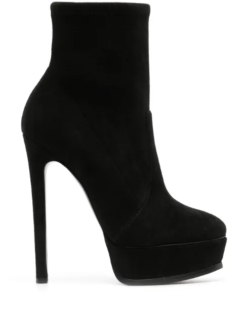 Casadei Flora 140mm platform ankle boots Black 1R627L1401ARCEU