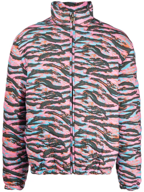 ERL camouflage jacquard padded jacket Pink ERL06C003