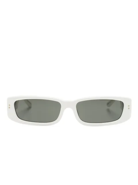 Linda Farrow rectangle-frame tinted sunglasses White LFL1419