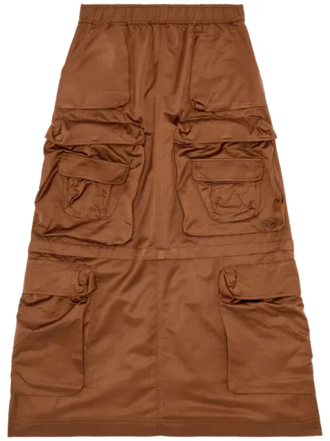 Diesel O-Nita cargo-pocket elasticated maxi skirt Brown A106640CKAJ