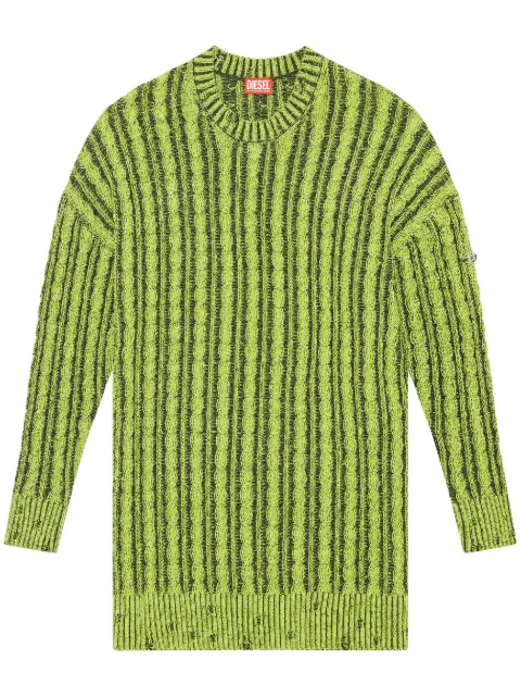 Diesel M-Pantesse cable-knit drop-shoulder jumper Green A114920GEAZ