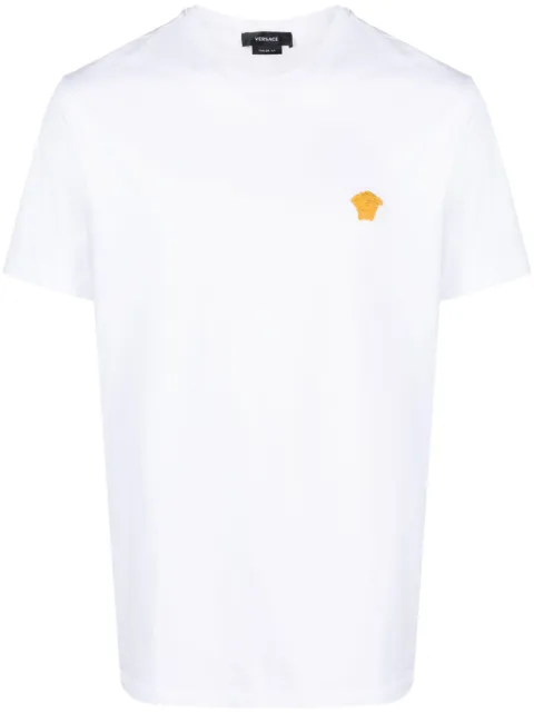 Versace embroidered cotton-jersey T-shirt White 10084811A08489