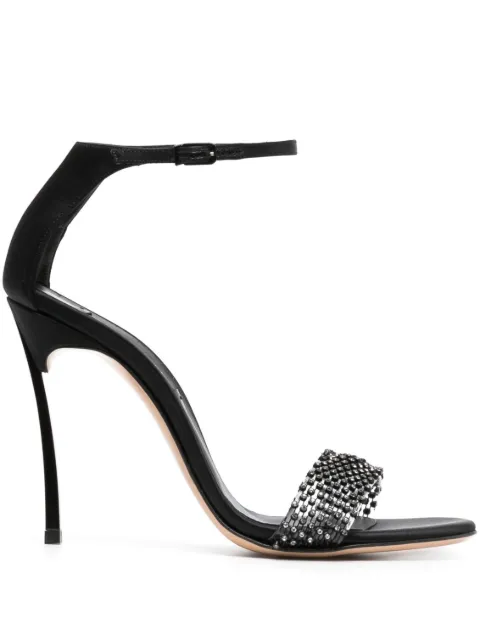 Casadei 100mm Blade Twenties satin pumps Black 1L184W100TC2215